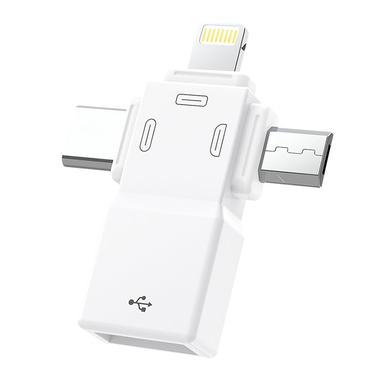 Adattatore USB 2.0 a 8 pin + USB-C/Tipo-C + Micro USB OTG