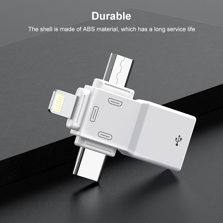 Adattatore USB 2.0 a 8 pin + USB-C/Tipo-C + Micro USB OTG