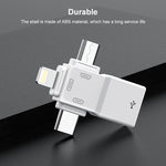 Adattatore USB 2.0 a 8 pin, USB-C e Micro USB