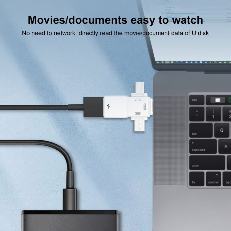Adattatore USB 2.0 a 8 pin + USB-C/Tipo-C + Micro USB OTG