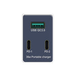 WLX-X3 Caricatore USB Pieghevole 36W