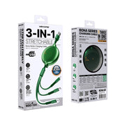 Cavo 3 in 1 telescopico 1,5 m WK WDC-124