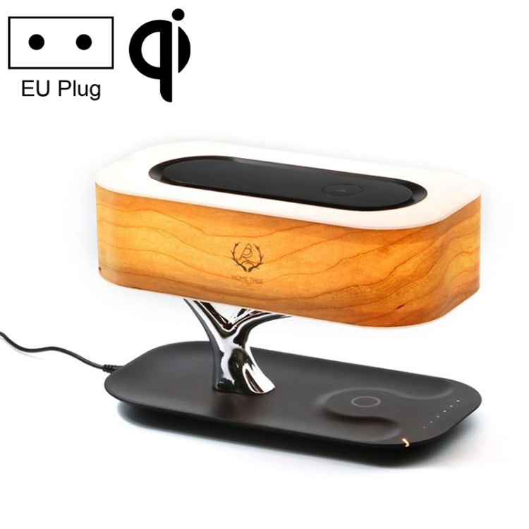 Lampada da tavolo con altoparlante Bluetooth Tree Light, caricabatterie wireless per telefono, presa europea, EU Plug