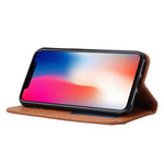 Custodia in pelle per iPhone X e XS con supporto