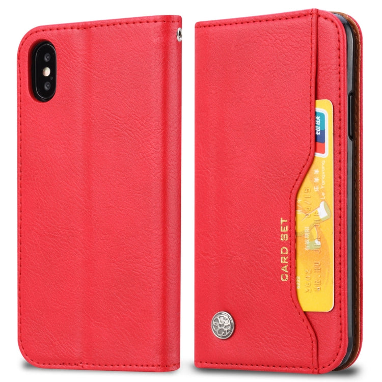 Custodia in pelle per iPhone X e XS con supporto