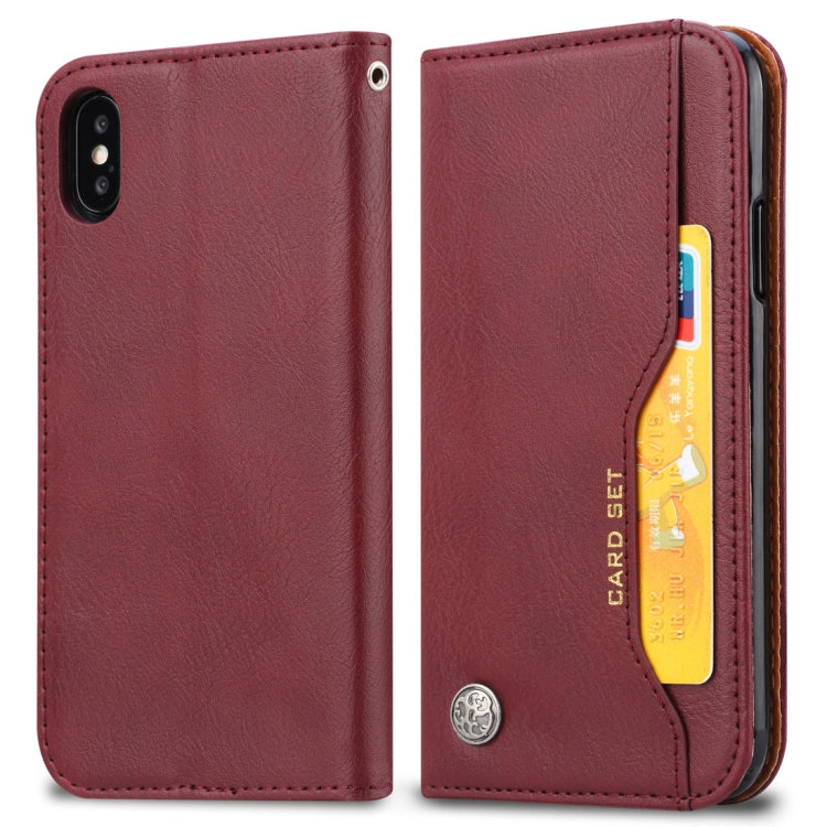 Custodia in pelle per iPhone X e XS con supporto