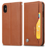 Custodia in pelle per iPhone X e XS con supporto