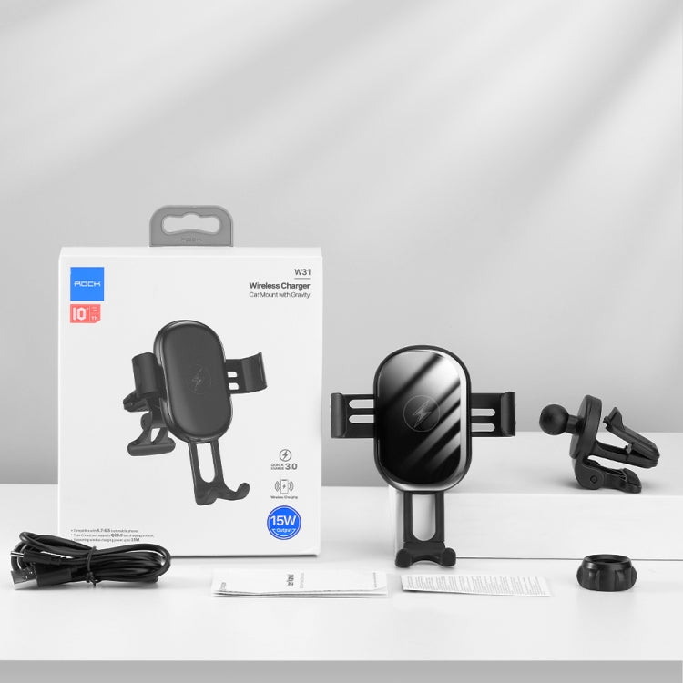 Staffa per presa d'aria di ricarica wireless per auto ROCK W31, W31