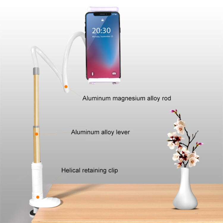 Staffa pigra a rotazione libera in lega di alluminio-magnesio Supporto universale per tablet PC per telefoni cellulari, adatto per telefoni cellulari/tablet PC da 4-12,9 pollici, lunghezza: 90 cm, 90cm