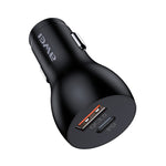 Caricabatteria da auto awei C-822 18W PD 8 pin + 18W QC 3.0 interfaccia USB, C-822
