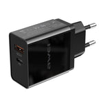 awei C-980 18W PD USB-C / Type-C + QC 3.0 Interfaccia USB Caricabatterie da viaggio a ricarica rapida, presa EU