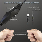 ONIKUMA K19 Cuffie da gioco regolabili con luce a spina singola con microfono