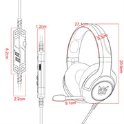 ONIKUMA K9 Cuffie da gioco regolabili RGB a spina singola con microfono