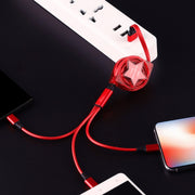 Cavo di ricarica dati USB 3 in 1 retrattile