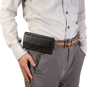 Custodia in pelle da uomo per smartphone 5,2"