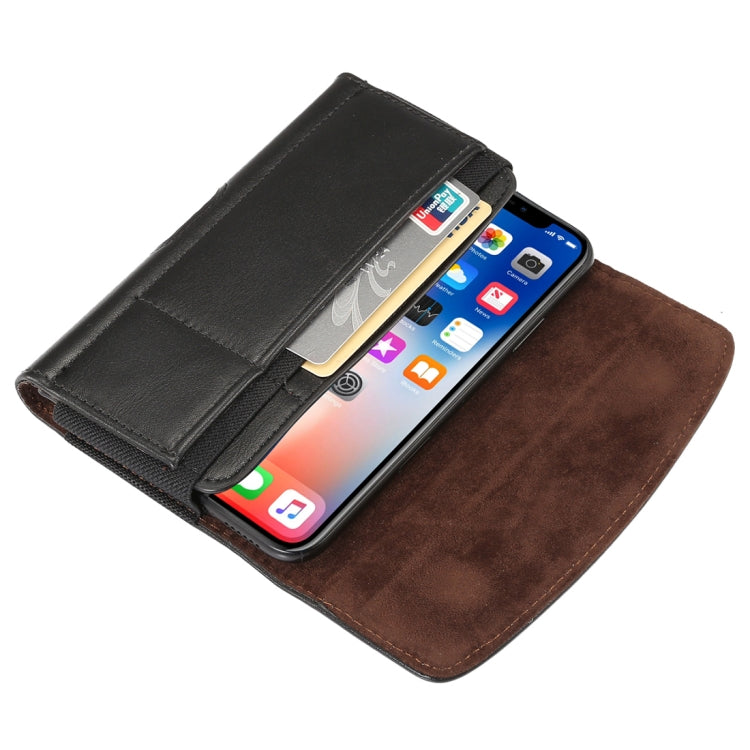 Custodia portafoglio in pelle per smartphone 5,2"