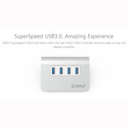 HUB ORICO M3H4-V1 in lega di alluminio 4 porte USB 3.0, M3H4-V1