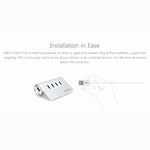 HUB ORICO M3H4-V1 in lega di alluminio 4 porte USB 3.0, M3H4-V1