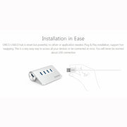 HUB ORICO M3H4-V1 in lega di alluminio 4 porte USB 3.0, M3H4-V1