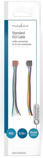 Cavo ISO Standard Connettore radio-2x Connettore per Auto 0,15m ISOCSTANDVA 5412810298471