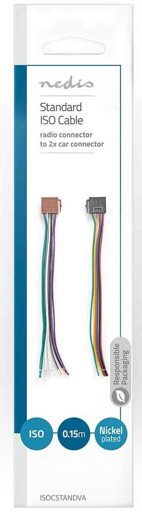 Cavo ISO Standard Connettore radio-2x Connettore per Auto 0,15m ISOCSTANDVA 5412810298471
