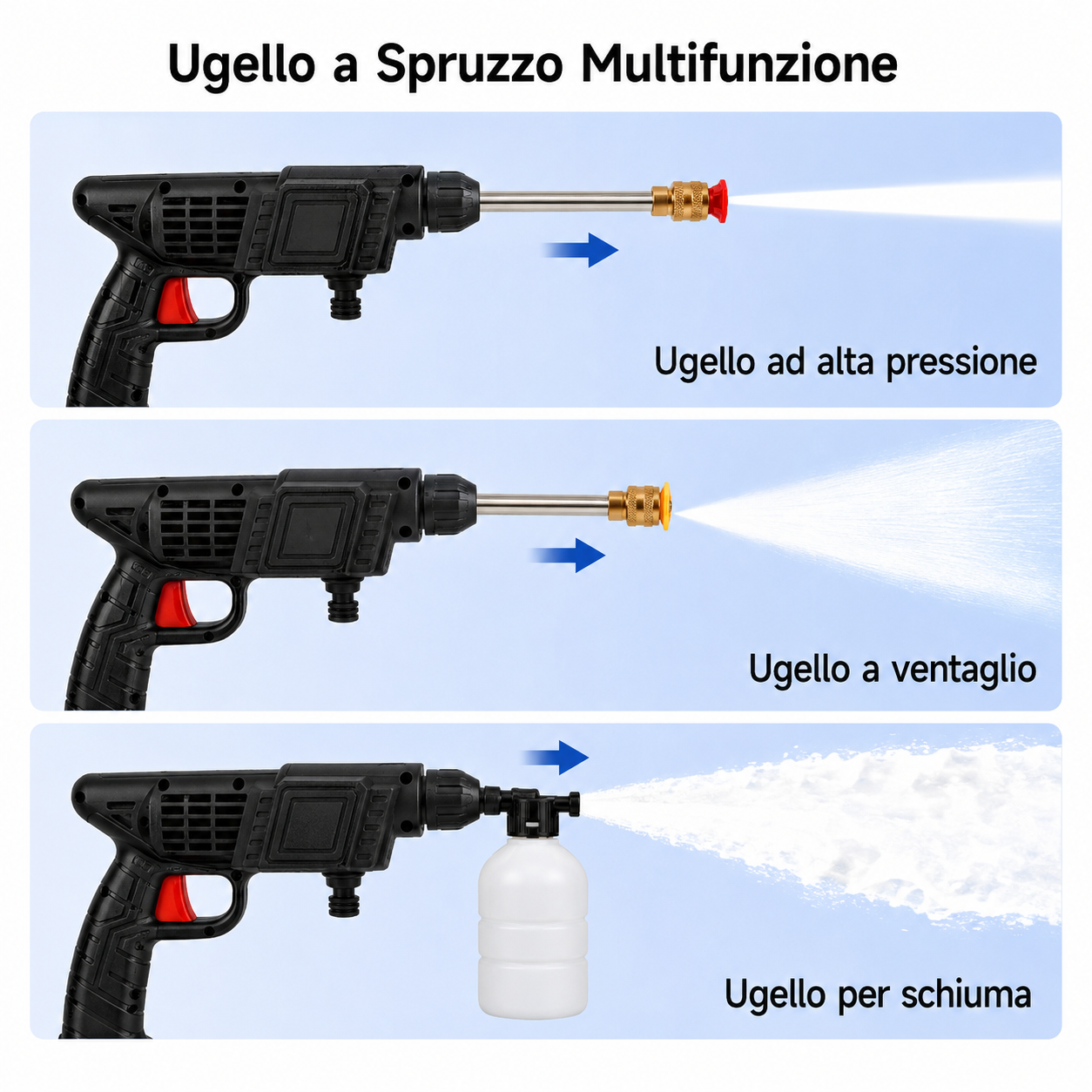 Idropulitrice Portatile a Batteria 48V con Tubo 5 m e Kit Accessori 6813456752140 Z296