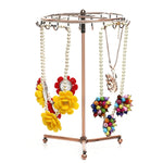 Retro scaffale girevole per esposizione di gioielli, collana, braccialetto, sciarpa, pendente
