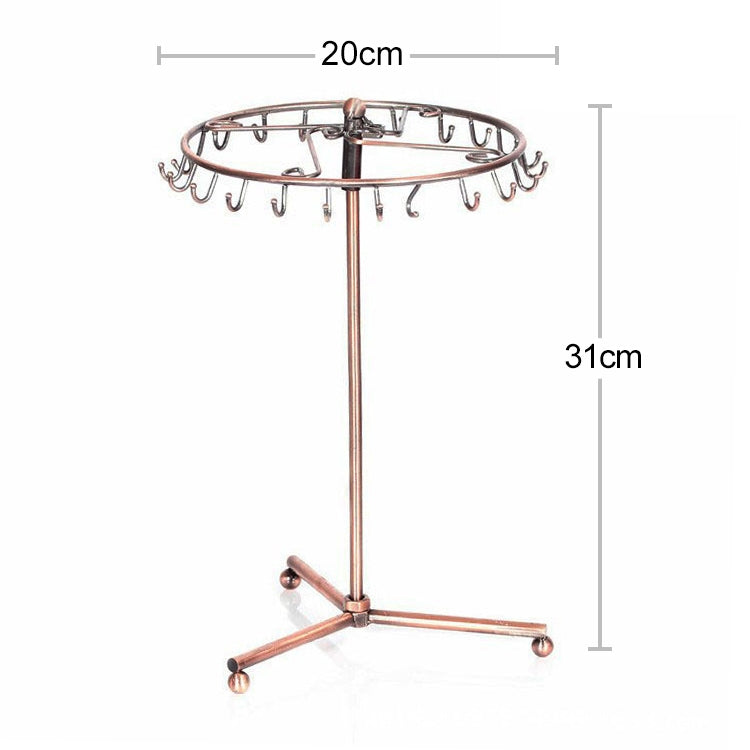 Retro scaffale girevole per esposizione di gioielli, collana, braccialetto, sciarpa, pendente