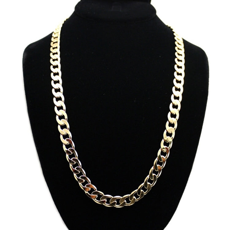 Collana lunga semplice hip-hop con catena in lega di moda Europa e America, larghezza: 12 mm, lunghezza: 80 cm