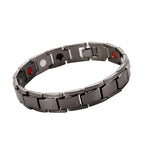 Gioielli da uomo con bracciale per terapia magnetica staccabile in acciaio al titanio