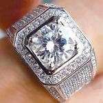 Anello in argento con microinserto alla moda con strass completo, misura USA: 11, diametro: 20,7 mm, perimetro: 65 mm, 11