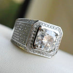 Anello in argento con microinserto alla moda con strass completo, misura USA: 11, diametro: 20,7 mm, perimetro: 65 mm, 11