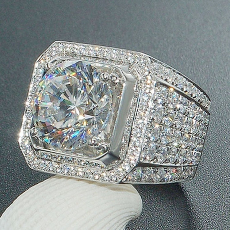 Anello in argento con microinserto alla moda con strass completo, misura USA: 11, diametro: 20,7 mm, perimetro: 65 mm, 11