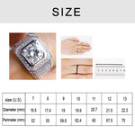 Anello in argento con microinserto alla moda con strass completo, misura USA: 12, diametro: 21,5 mm, perimetro: 67,5 mm, 12