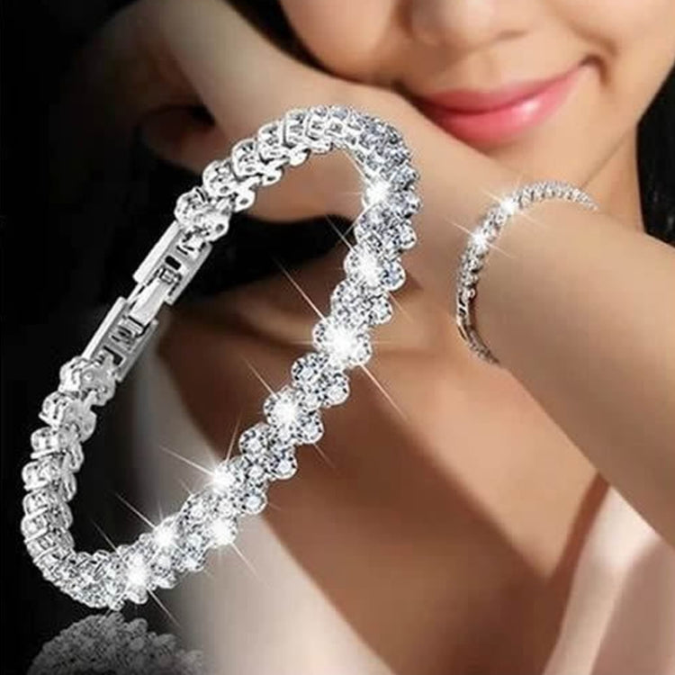 Braccialetto donna in cristallo con diamante artificiale