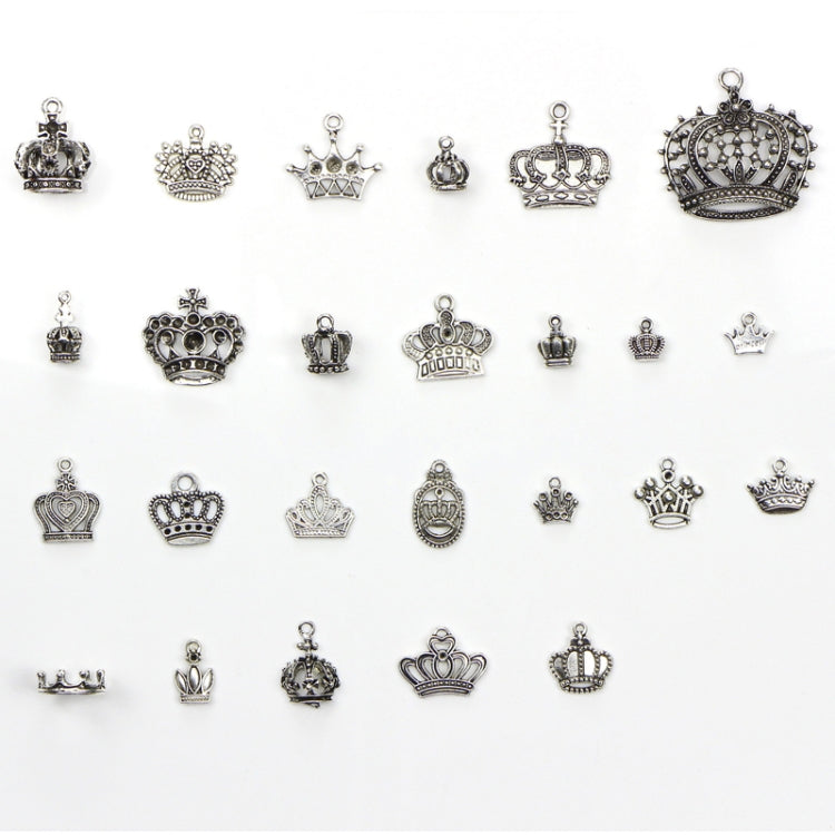 Set 25 pendenti corona in argento tibetano