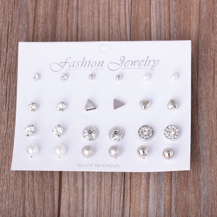 Set da 12 paia Set di gioielli con orecchini multipli assortiti con carta per donne e ragazze (Argento), Gold, Silver