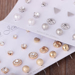 Set da 12 paia Set di gioielli con orecchini multipli assortiti con carta per donne e ragazze (Argento), Gold, Silver