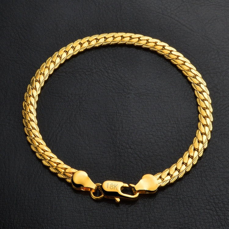 Gioielli di moda caldi Bracciale semplice in oro giallo 18 carati (oro)