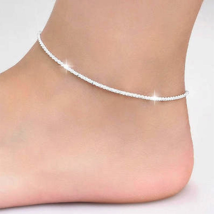 Cavigliera a stella semplice placcata in argento da donna con personalità semplice (argento)