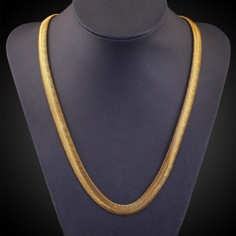 Collana personalità serpente piatto neutro moda minimalista (oro)