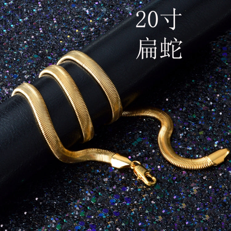 Collana personalità serpente piatto neutro moda minimalista (oro)