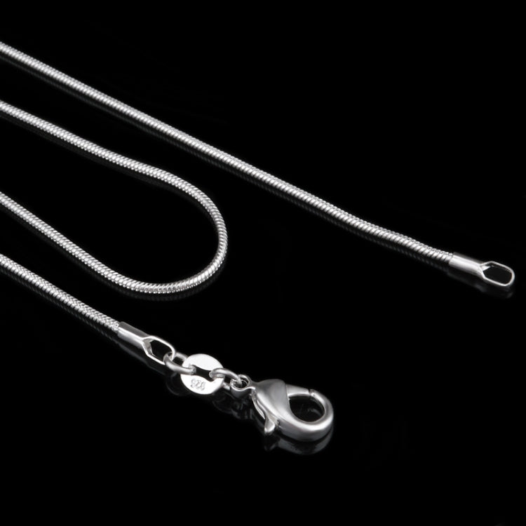 Catena in osso di serpente placcato argento moda personalità da 1 mm (lunghezza argento: 26 pollici), length:26 inch