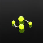 Anello per ombelico acrilico fluorescente notturno da 7 pezzi. Consegna colore casuale
