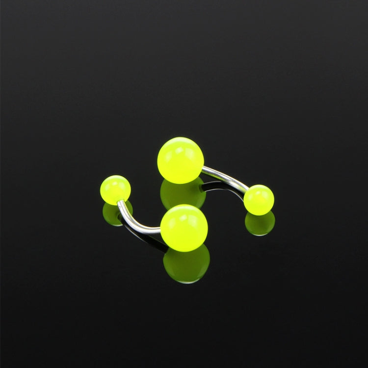 Anello per ombelico acrilico fluorescente notturno da 7 pezzi. Consegna colore casuale