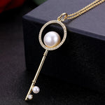 Collana chiave con perline a forma di diamante di tendenza estiva per donna