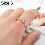 Anello modellante twist con strass completo da donna, semplice ed elegante (formato USA: 6), US Size:6