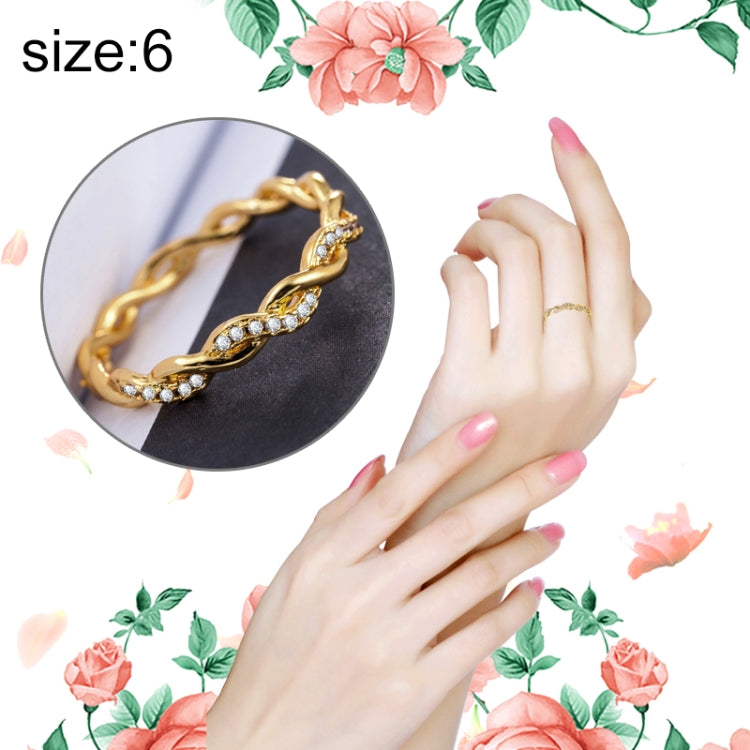 Anello modellante twist con strass completo da donna, semplice ed elegante (formato USA: 6), US Size:6