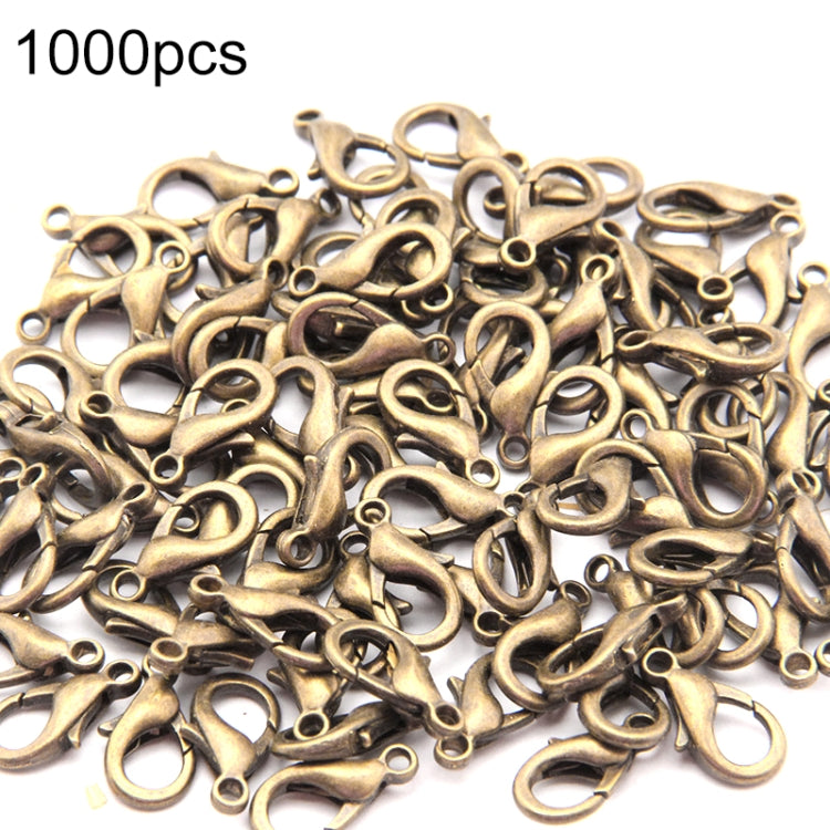 1000 accessori per gioielli fai da te da 12 mm, artigli di aragosta in lega di alta qualità, 1000 PCS