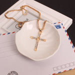 Collana con scatola crittografata con pendente a forma di croce di strass da 10 pezzi